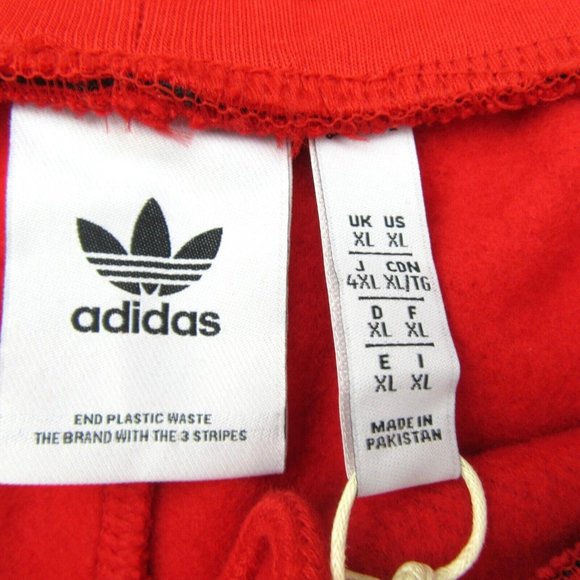 Adidas Originals Essentials Fleece Pants Mens Size XL Slim Fit Red NEW - Picture 10 of 13